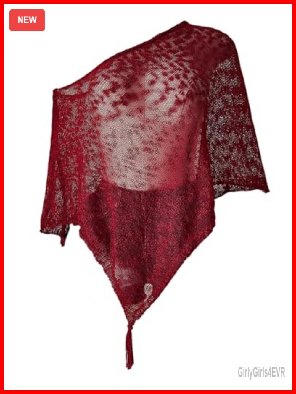 Plus Size Crochet Off Shoulder Poncho Sheer Boho Top